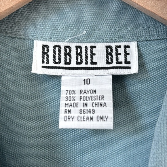NWT Vintage Robbie Bee Button Up Short Sleeve Shirt Dress Size 10 - Picture 7 of 7